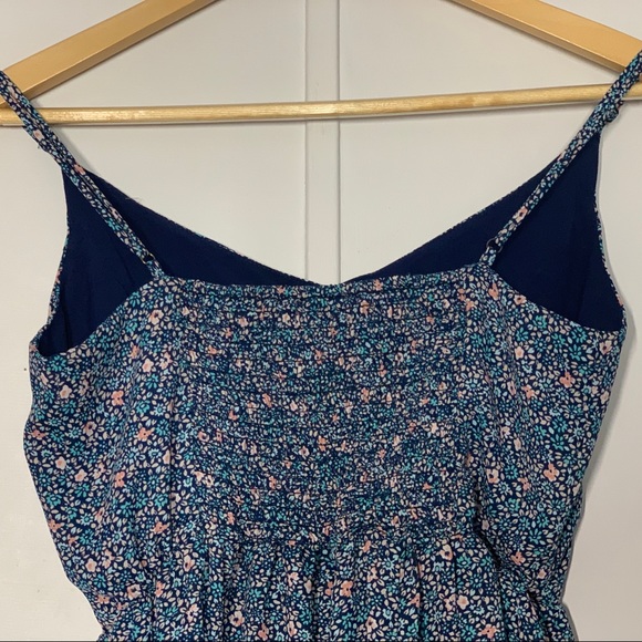 Socialite Sleeveless Romper in Blue Ditsy - Picture 5 of 11